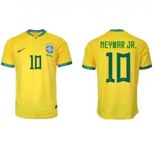 Fotbalové Dres Brazílie Neymar Jr #10 Domácí MS 2022 Krátký Rukáv